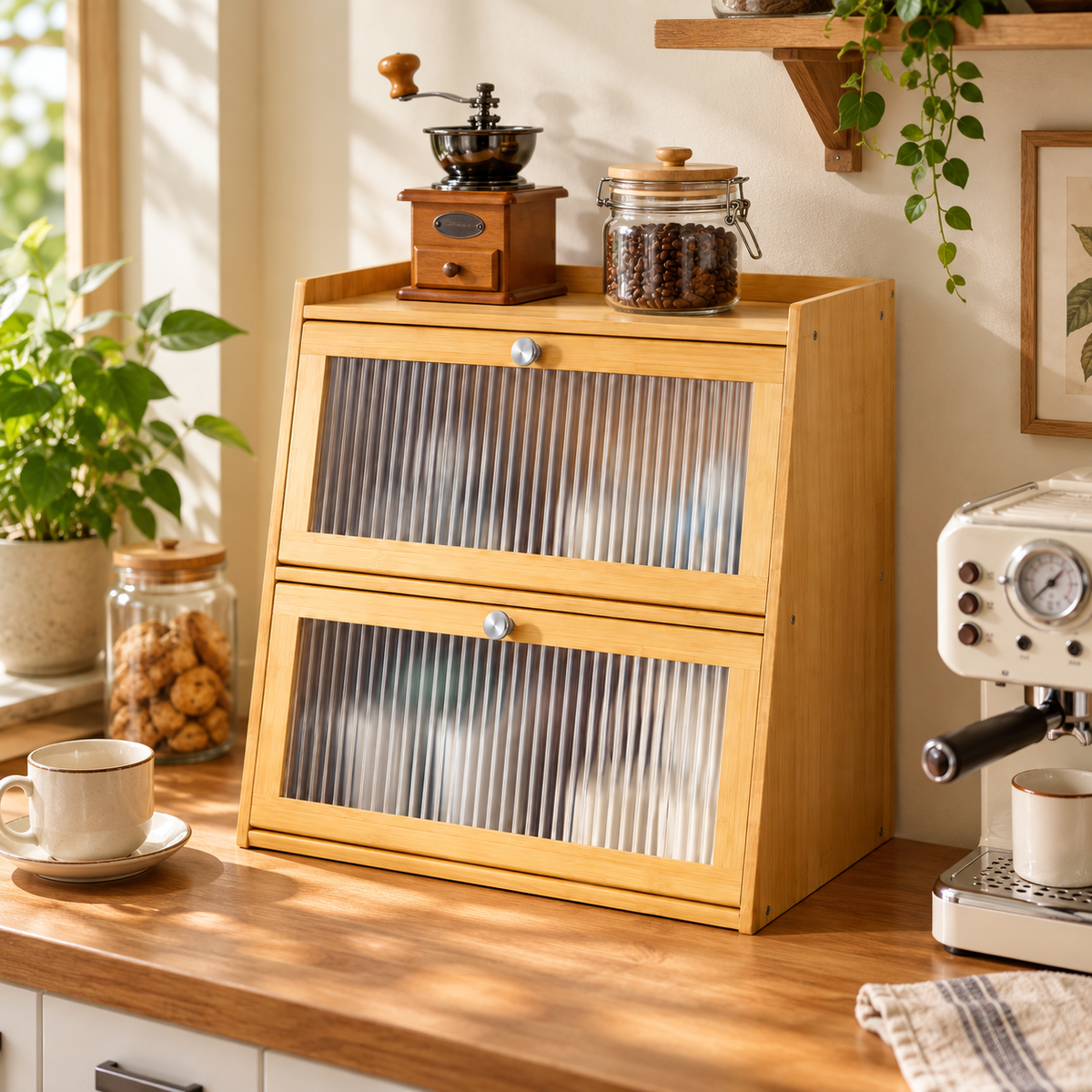 Three-Tier Countertop Storage Cabinet