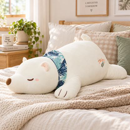 Sleeping Bear Plush Pillow
