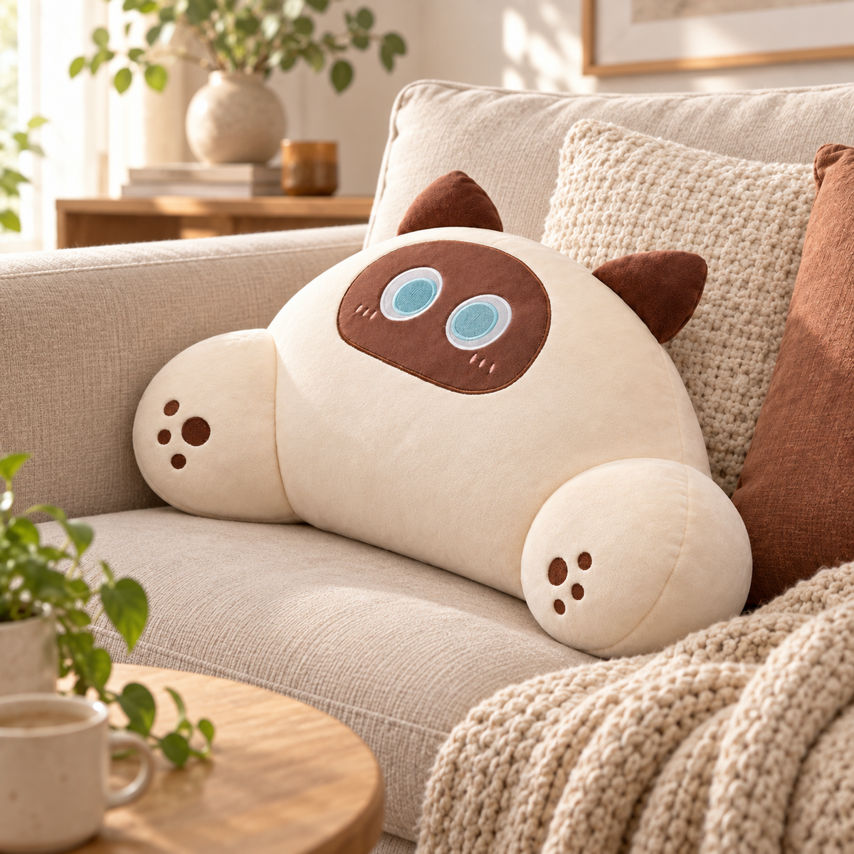 Siamese Cat Lumbar Cushion