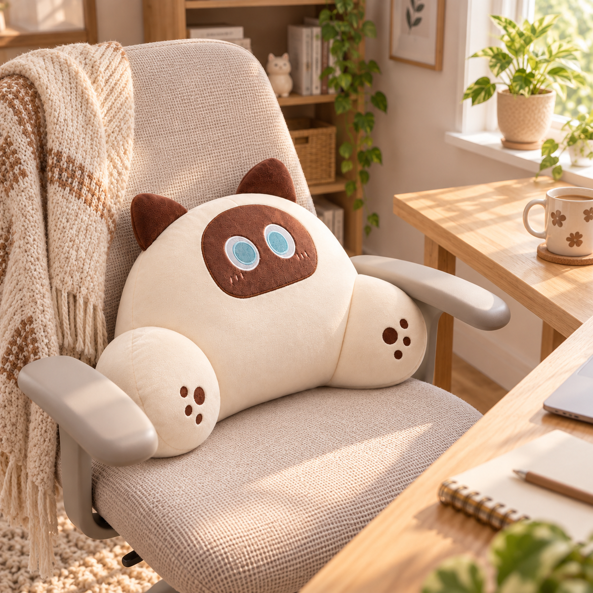 Siamese Cat Lumbar Cushion